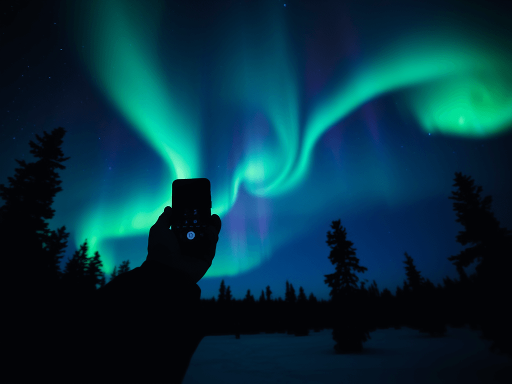 Jak wykorzystać tryb HDR w telefonie, aby zrobić zdjęcie zorzy polarnej?